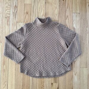 J. Crew Factory quilted mockneck pullover women’s sweater. Size L.